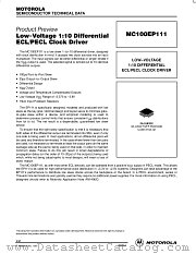 MC100EP111 datasheet pdf Motorola