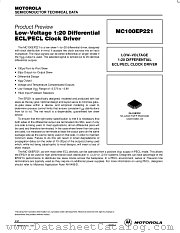 MC100EP221FA datasheet pdf Motorola