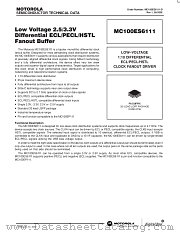 MC100ES6111 datasheet pdf Motorola