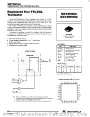 MC100H604FN datasheet pdf Motorola