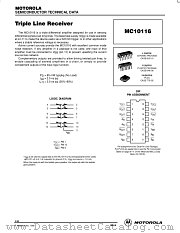 MC10116L datasheet pdf Motorola