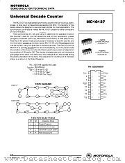 MC10137 datasheet pdf Motorola