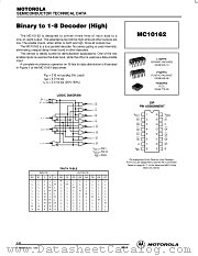 MC10162 datasheet pdf Motorola