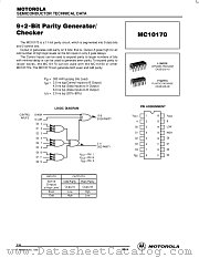 MC10170 datasheet pdf Motorola
