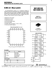MC10E155FN datasheet pdf Motorola