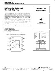 MC100EL52D datasheet pdf Motorola