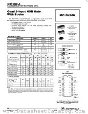 MC10H100P datasheet pdf Motorola