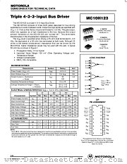 MC10H123P datasheet pdf Motorola
