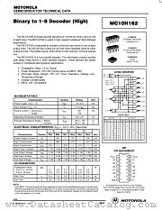 MC10H162P datasheet pdf Motorola