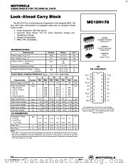 MC10H179L datasheet pdf Motorola
