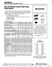 MC10H186P datasheet pdf Motorola