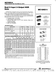 MC10H211L datasheet pdf Motorola