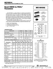 MC10H352L datasheet pdf Motorola