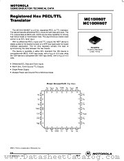 MC10H607FN datasheet pdf Motorola