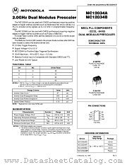 MC12034AP datasheet pdf Motorola