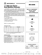 MC12058D datasheet pdf Motorola
