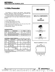 MC12074P datasheet pdf Motorola