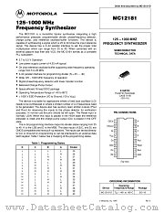 MC12181D datasheet pdf Motorola