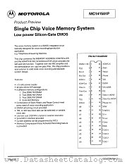 MC141501P datasheet pdf Motorola