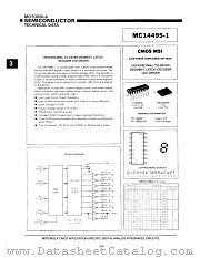 MC14495P1 datasheet pdf Motorola