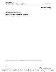 MC145540 datasheet pdf Motorola