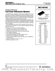 MC145745FW datasheet pdf Motorola