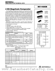 MC14585BCL datasheet pdf Motorola