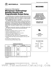 MC33465N-27ATR datasheet pdf Motorola