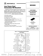 MC3363DW datasheet pdf Motorola