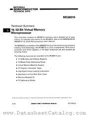 MC68010 datasheet pdf Motorola