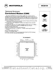 MC68194 datasheet pdf Motorola