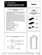 MC6850 datasheet pdf Motorola