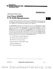 MC68HC001 datasheet pdf Motorola