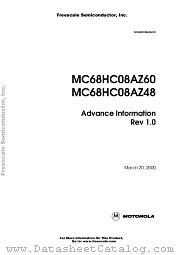 MC68HC08AZ60CFU datasheet pdf Motorola