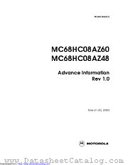 MC68HC08AZ60 datasheet pdf Motorola