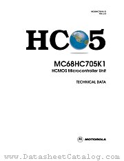 MC68HC705K1 datasheet pdf Motorola