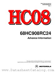 MC68HC908RC24 datasheet pdf Motorola
