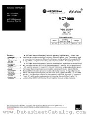 MC71000 datasheet pdf Motorola