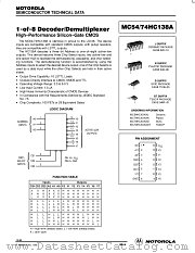 MC74HC138AD datasheet pdf Motorola