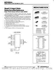 MC54HC157 datasheet pdf Motorola