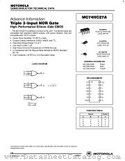 MC74HC27AD datasheet pdf Motorola