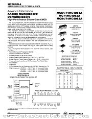 MC74HC4051ADW datasheet pdf Motorola