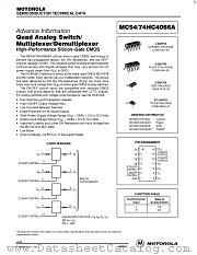 MC74HC4066AD datasheet pdf Motorola