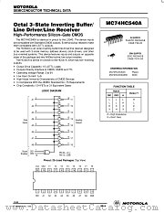 MC74HC540 datasheet pdf Motorola