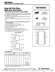 MC74HC76 datasheet pdf Motorola