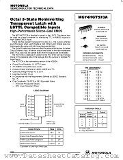 MC74HCT573A datasheet pdf Motorola