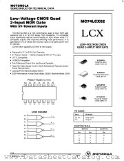 74LCX02 datasheet pdf Motorola