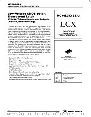 MC74LCX16373 datasheet pdf Motorola