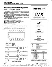 MC74LVX157D datasheet pdf Motorola