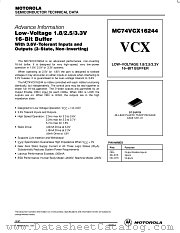 MC74VCX16244 datasheet pdf Motorola